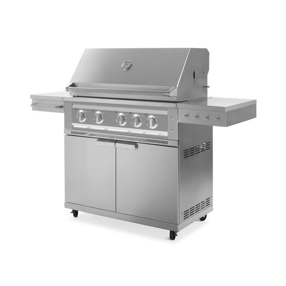 Newage Products Outdoor Kitchen Stainless Steel 2-Piece Grill Cart with Platinum Grill-67103-36-Natural Gas (NG)-Garage Giant