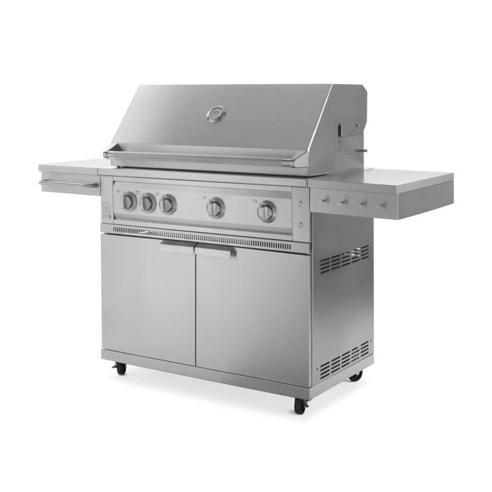 Newage Products Outdoor Kitchen Stainless Steel 2-Piece Grill Cart with Platinum Grill-67104-36-Liquefied Propane (LP)-Garage Giant