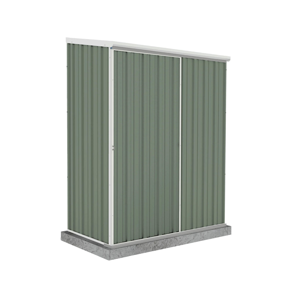 Absco EZI Slider 5' x 3' Metal Storage Shed - Pale Eucalypt