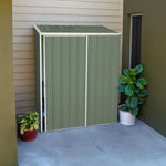 Absco EZI Slider 5' x 3' Metal Storage Shed - Pale Eucalypt 