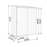 Absco EZI Slider 5' x 3' Metal Storage Shed - Pale Eucalypt 