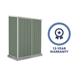 Absco EZI Slider 5' x 3' Metal Storage Shed - Pale Eucalypt 
