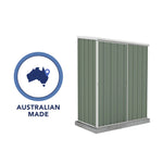 Absco EZI Slider 5' x 3' Metal Storage Shed - Pale Eucalypt 