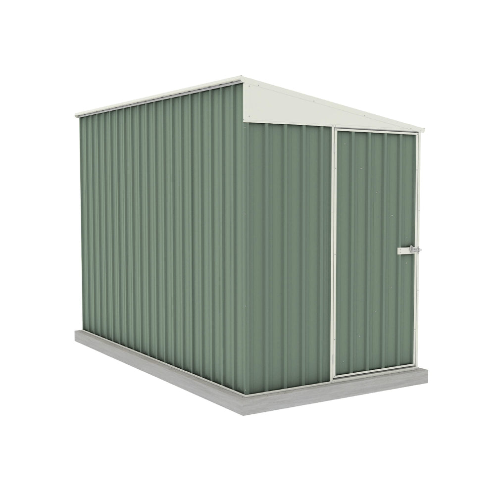 Absco Durango  5' x 10' Metal Bike Shed - Pale Eucalypt