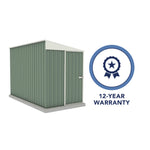 Absco Durango  5' x 10' Metal Bike Shed - Pale Eucalypt 