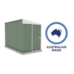 Absco Durango  5' x 10' Metal Bike Shed - Pale Eucalypt 