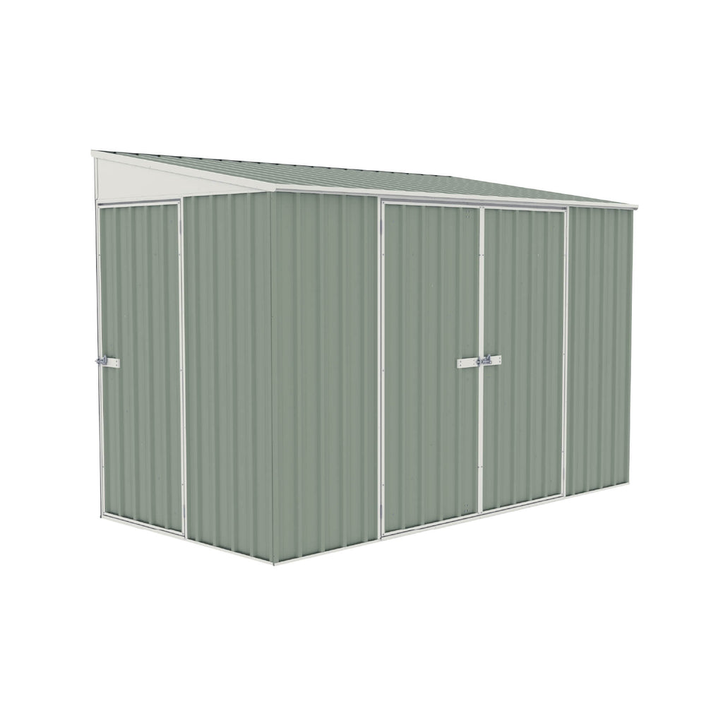 Absco Durango 10' x 5' Metal Bike Shed - Pale Eucalypt