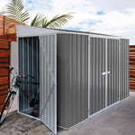 Absco Durango 10' x 5' Metal Bike Shed - Pale Eucalypt 