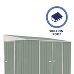 Absco Durango 10' x 5' Metal Bike Shed - Pale Eucalypt 