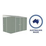 Absco Durango 10' x 5' Metal Bike Shed - Pale Eucalypt 