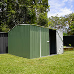 Absco Premier 10' x 10' Metal Storage Shed - Pale Eucalypt 