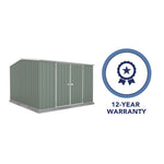 Absco Premier 10' x 10' Metal Storage Shed - Pale Eucalypt 