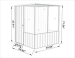 Absco Poultry Paradise 5' x 5' Chicken Coop - Pale Eucalypt 
