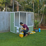 Absco Poultry Paradise 5' x 5' Chicken Coop - Pale Eucalypt 