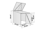 Absco Utility 5' x 5' Multipurpose Metal Pool Pump Shed  - Woodland Gray 