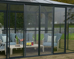 Palram-Canopia SanRemo 10' x 18' Patio Enclosure - Gray/Diffused Clear with Screen Doors (6)-HG9072-Garage Giant 
