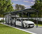 Palram-Canopia Arcadia Alpine 12' x 42' Carport - Gray/Gray-HG9129-Garage Giant 