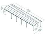 Palram-Canopia Arcadia 12700 12' x 42' Carport - Gray/Gray-HG9123-Garage Giant 