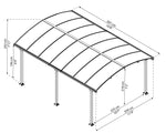 Palram-Canopia Arcadia 5000 16' x 12' Metal Carport-HG9100-Garage Giant 