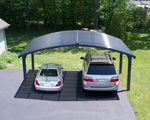 Palram-Canopia Arizona Wave Double Arch-Style Carport Kit-HG9103-Garage Giant 