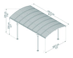 Palram-Canopia Atlas 5000 10' x 16' Carport - Gray/Bronze-HG9136-Garage Giant 