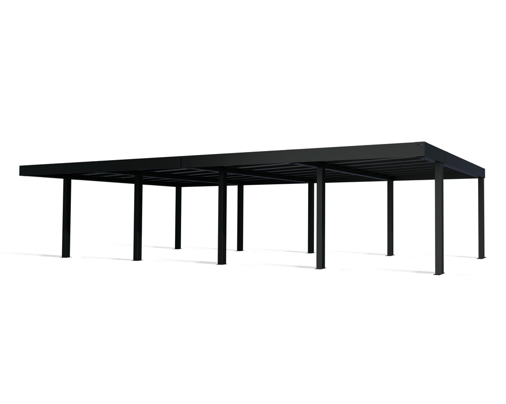 Palram-Canopia Oslo 20' x 40' Carport - Black/Gray-HG9252-Garage Giant