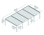 Palram-Canopia Oslo 20' x 40' Carport - Black/Gray-HG9252-Garage Giant 