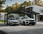 Palram-Canopia Sydney Wave Double Carport Apex Style - Black/Solar Gray-HG9093-Garage Giant 