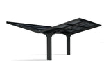 Palram-Canopia Sydney Wave Double Carport Wing Style - Black/Solar Gray-HG9091-Garage Giant 