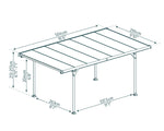 Palram-Canopia Verona 5000 16' x 10' Metal Carport-HG9135-Garage Giant 