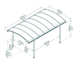 Palram-Canopia Vitoria 5000 16' x 10' Metal Carport-HG9130-Garage Giant 