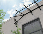 Palram-Canopia Lily 2130 7' x 3' Awning - Black/Clear-HG9574-Garage Giant 