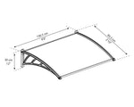 Palram-Canopia Neo 1350 Awning (Grey / Clear)-HG9570-Garage Giant 