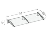 Palram-Canopia Neo 2700 Awning (Grey / Clear)-HG9571-Garage Giant 
