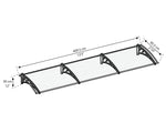 Palram-Canopia Neo 4050 Awning (Grey / Clear)-HG9572-Garage Giant 