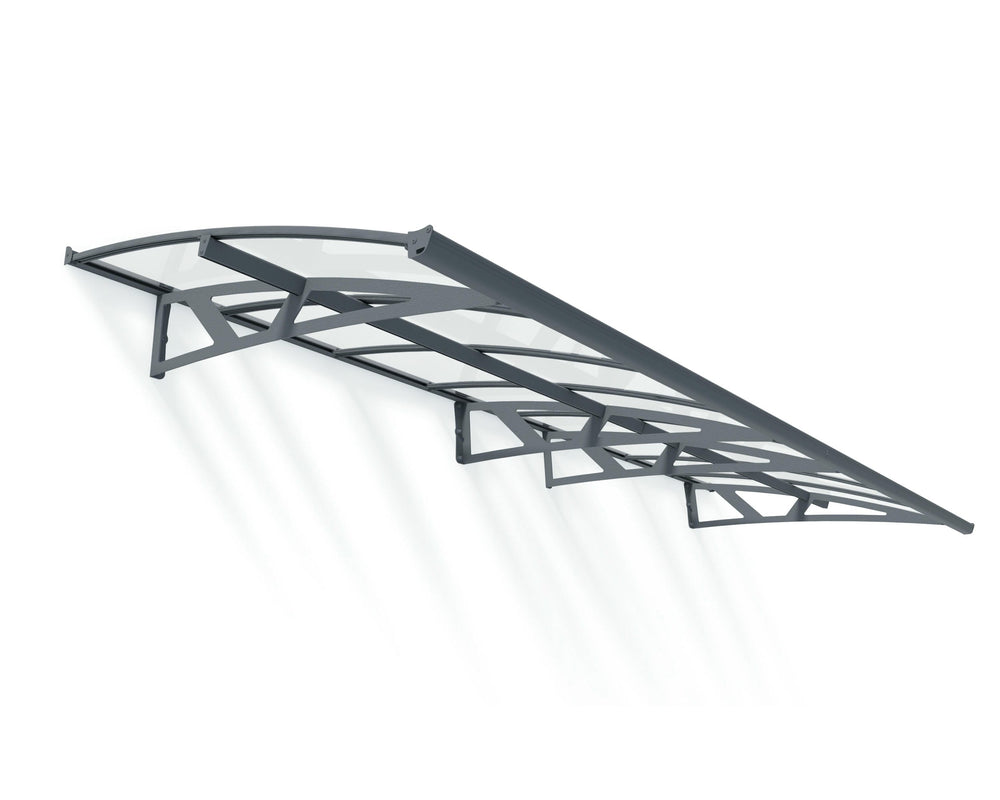 Palram-Canopia Amsterdam 4460 15' x 5' Awning - Gray/Clear-HG9577-Garage Giant