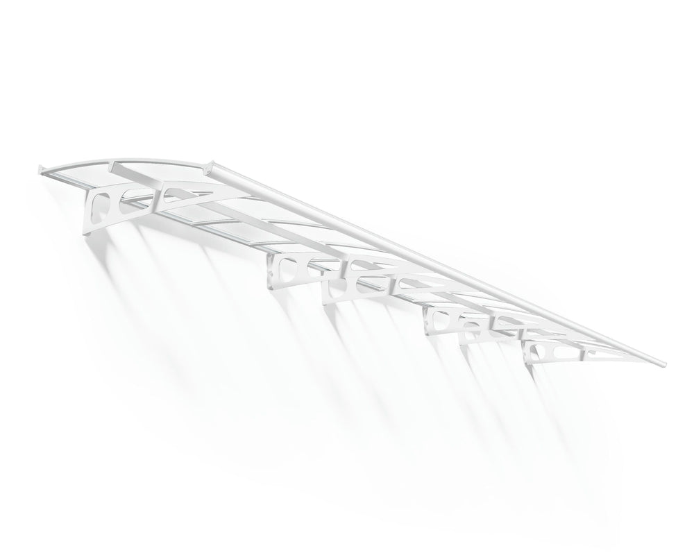 Palram-Canopia Bordeaux 6690 22' x 4' Awning - White/Clear-HG9585-Garage Giant