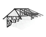 Palram-Canopia Lily 3154 11' x 3' Awning - Black/Clear-HG9595-Garage Giant 