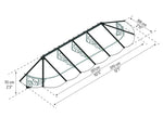 Palram-Canopia Lily 3666 12' x 3' Awning - Black/Clear-HG9596-Garage Giant 