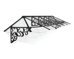 Palram-Canopia Lily 4178 14' x 3' Awning - Black/Clear-HG9597-Garage Giant 