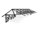 Palram-Canopia Lily 4690 16' x 3' Awning - Black/Clear-HG9598-Garage Giant 