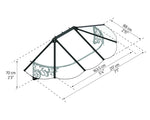 Palram-Canopia Lily 2130 7' x 3' Awning - Black/Clear-HG9574-Garage Giant 