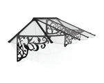 Palram-Canopia Lily 2642 9' x 3' Awning - Black/Clear-HG9594-Garage Giant 