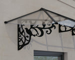 Palram-Canopia Lily 2130 7' x 3' Awning - Black/Clear-HG9574-Garage Giant 
