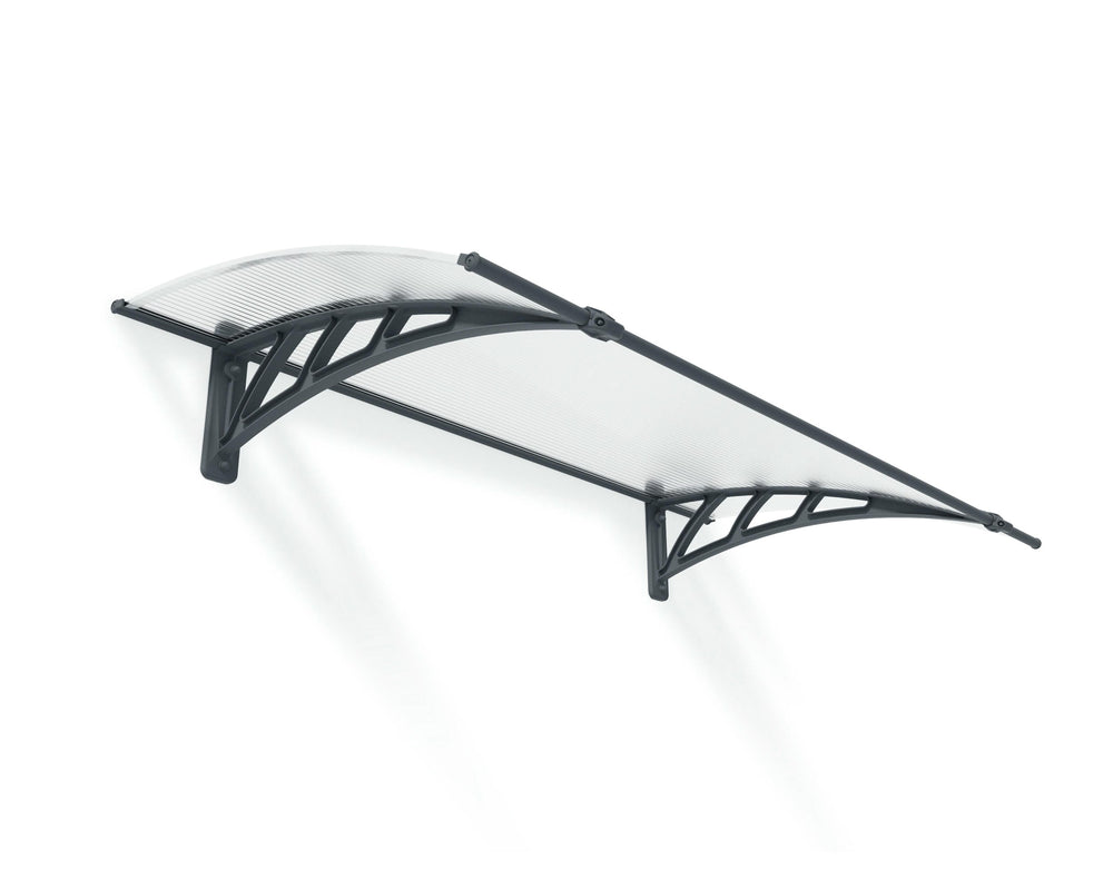 Palram-Canopia Neo 1350 Awning (Grey / Clear)-HG9570-Garage Giant