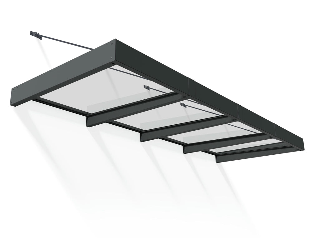 Palram-Canopia Sophia XL 4000 12' x 5' Awning - Gray/Clear-HG9544-Garage Giant