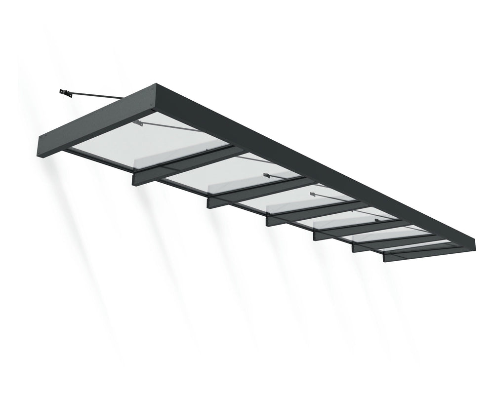 Palram-Canopia Sophia XL 6000 19' x 5' Awning - Gray/Clear-HG9551-Garage Giant