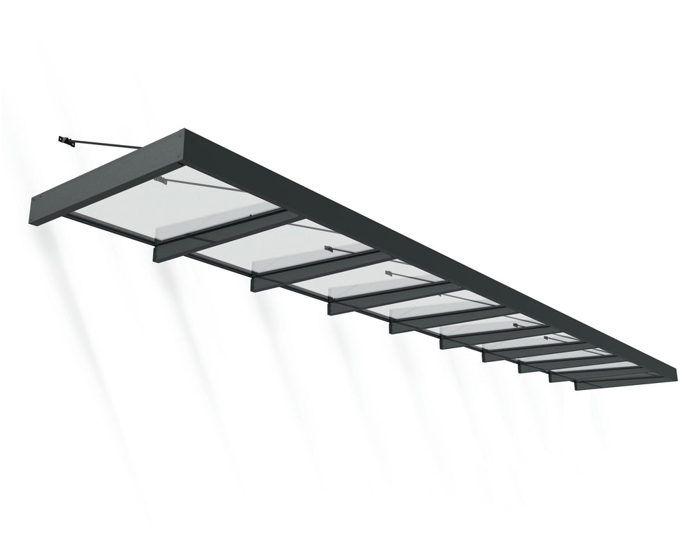 Palram-Canopia Sophia XL 9000 28' x 5' Awning - Gray/Clear-HG9554-Garage Giant