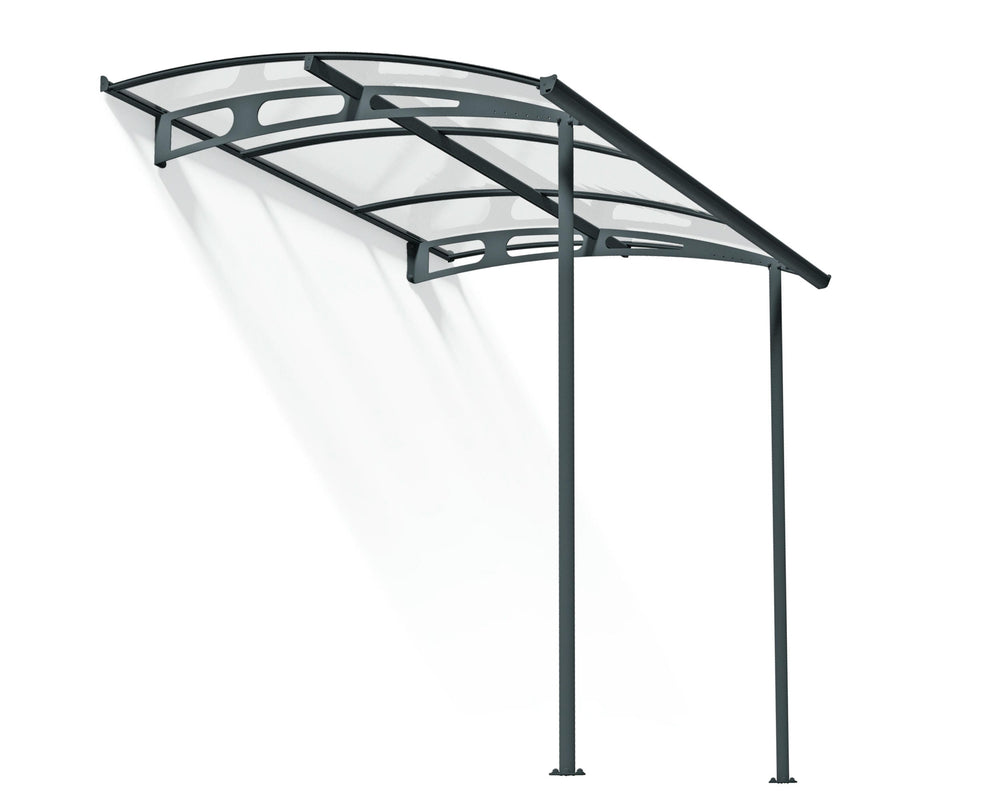 Palram-Canopia Vega 2000 Awning (Grey / Clear)-HG9565-Garage Giant