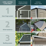 Palram-Canopia Rubicon 8' x 8' Shed - Gray-HG9730GY-Garage Giant 